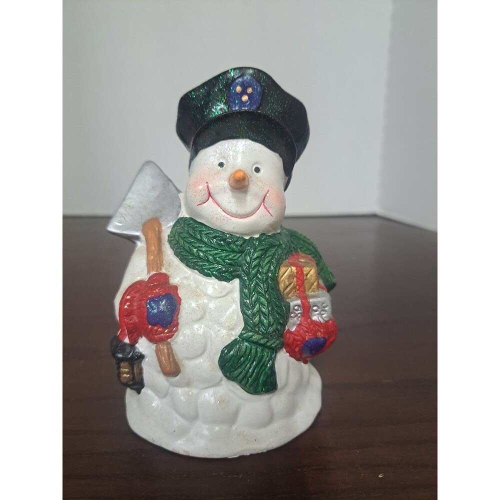 K's Collections Ceramic Snowman With Spade And Gifts Ceramic Figurine